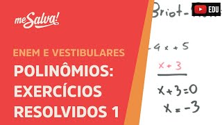 Me Salva PLN12  Polinômios  Exercícios resolvidos de polinômios 1 [upl. by Mongeau423]