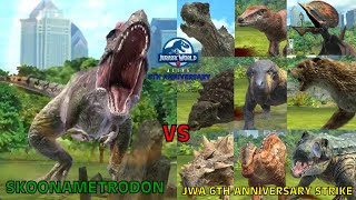 Skoonametrodon vs JWA 6th Anniversary Strike  Jurassic World Alive 6th Anniversary [upl. by Sampson]