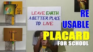 ReUsable and Easy to Carry PLACARD for School  പ്ലക്കാർഡ്  DIY  Njan Sree [upl. by Aronow630]