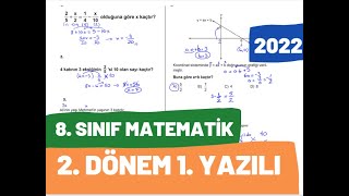 8 Sınıf Matematik 2 Dönem 1 Yazılı Soruları Ve Çözümleri İzle [upl. by Shirlene]