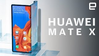 Huaweis foldable Mate X First Look at MWC 2019 Samsungs Galaxy Fold rival [upl. by Noswad]