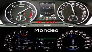 Skoda Superb 190 Hp vs Ford Mondeo 180 HP [upl. by Zednanref643]