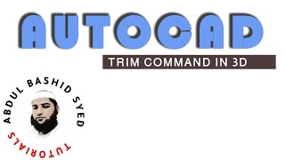 Trim in AUTOCAD 3D not working use this trick [upl. by Adiaz873]