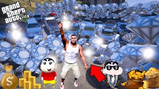 FRANKLIN TOUCH ANYTHING TURNS INTO DIAMOND  EVERYTHING IS FREE IN GTA 5  SHINCHAN AND CHOP [upl. by Mathilde]