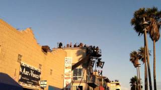 Red Hot Chilli Peppers Venice Beach Rooftop Music Video Shoot [upl. by Vincelette353]