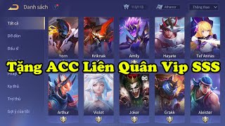 Tặng Acc Liên Quân Vip Miễn Phí Mới Nhất Có Nhiều Skin Cho Các Bạn Nha  Cyber M22 TV [upl. by Tterb]