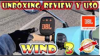 JBL WIND 3 LA BOCINA PERFECTA PARA LLEVARLA A TODOS LADOS  UNBOXING  REVIEW  TUTORIAL DE USO [upl. by Hyacintha]