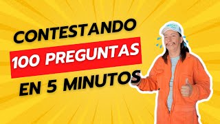 Contestando 100 PREGUNTAS en 5 MINUTOS [upl. by Furmark205]