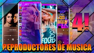 TOP 4 Los mejores REPRODUCTORES de MÚSICA con DISEÑO IMPACTANTES para ANDROID [upl. by Atwahs]