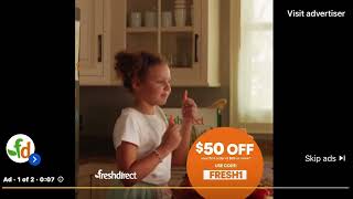 Fresh Direct September 2023 YouTube Ad [upl. by Atiz]