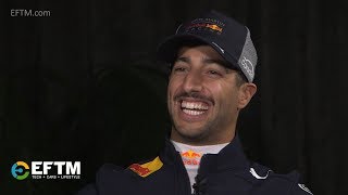 Daniel Ricciardo talks F1 in 2018 title hopes contracts grid girls movies amp more [upl. by Nilrev]