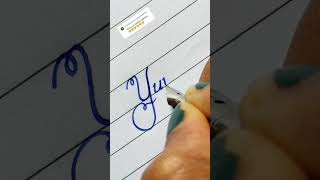 Writing a Beautiful Name Yuva sri 🌸  Italic Script Calligraphy slant Handwriting Calligraphy [upl. by Nimsaj]