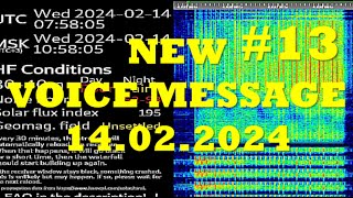 UVB76 NEW VOICE MESSAGE 14022024 1249 UTC [upl. by Yren390]