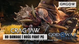 God of War Ragnarok PC  Crag Jaw Boss Fight  GMGOW  No Damage [upl. by Uyr610]