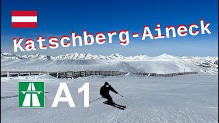 Ski Area KatschbergAineck  A1 Panoramic Downhill Run  Austria [upl. by Sivehc]