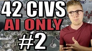 Civ 5 Gameplay Brave New World Let’s Play  AI Only ALL CIVS MOD Part 2 [upl. by Ame]