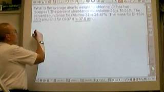 Chemistry Tutorial 301b Weight Average Atomic Mass [upl. by Adnuhsed]