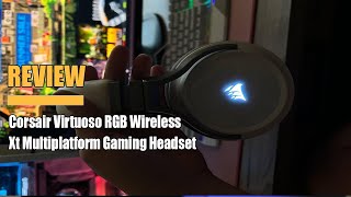 Review Corsair Virtuoso RGB Wireless Xt Multiplatform Gaming Headset 2023 [upl. by Sophia5]