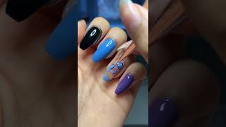 Jinx  Nails 💙💜 nails foryou fypシ゚viral nailart shortvideo [upl. by Shanon91]