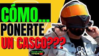 TUTORIAL COMO PONERTE UN CASCO DE MOTO CORRECTAMENTE  COMO ABROCHAR UN CASCO  CASCO DOBLE D [upl. by Arabel]