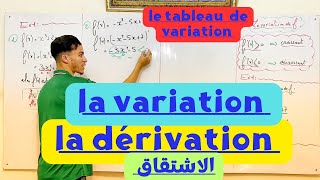 La dérivation  la variation et le tableau de variation [upl. by Notnirb]