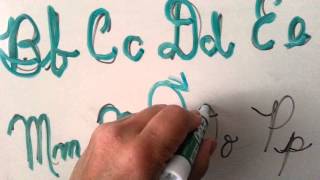 Teach lefties cursive writing Lefty 4 [upl. by Ahsiekit]