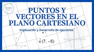 Puntos y Vectores en el plano cartesiano  EJERCICIOS RESUELTOS [upl. by Aicilanna]