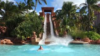 Waterslide Tour Atlantis Paradise Island Bahamas [upl. by Lezah]