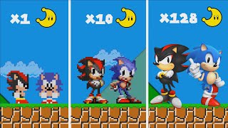 Mario Bros but every Moon makes Sonic vs Shadow MORE Realistic 😱Sonic 3 Movie [upl. by Arihas]