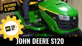 John Deere S120 Riding Lawn Mower Overview [upl. by Aeiram]