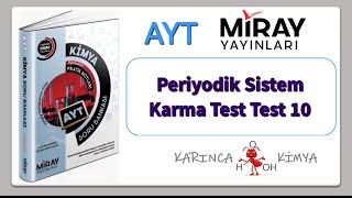 Miray Yayınları AYT Kimya Soru Bankası Periyodik Sistem Karma Test Test 10 [upl. by Aramaj723]