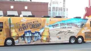 Kenny Chesneys tour bus parked on Lower Broadway in Nashville Tn [upl. by Areit]