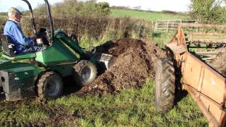 Nuffield 425 amp Salopian Manure spreader [upl. by Aehsa]