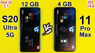 Samsung Galaxy S20 Ultra vs iPhone 11 Pro Max PUBG TEST  One UI 31 vs iOS 146 PUBG MOBILE TEST🔥 [upl. by Ekud]