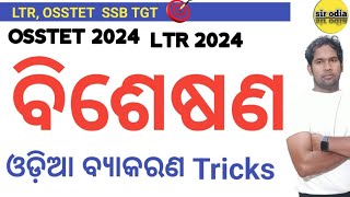 ODIA GRAMMAR  ଓଡ଼ିଆ ବ୍ୟାକରଣ SIRODIA  ବିଶେଷଣ  most important Questions on bisesana Osstet LTR [upl. by Tamaru327]