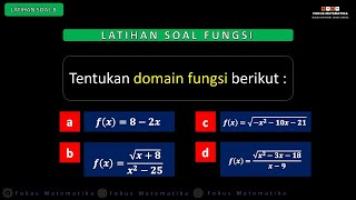 Contoh Soal Fungsi Kelas 11  Soal Fungsi Nomor 8 [upl. by Nwaf]