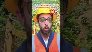 Newbie and chainsaw fails fail construction workers constructionfail workerfails [upl. by Eceinaj]