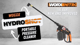 WORX NITRO WG633E Hydroshot Brushless Cordless Pressure Cleaner  WORX UK [upl. by Perlie]