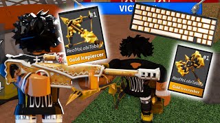 MM2 GOLD ICEPIERCER SET MONTAGE With SHADERS KEYBOARD ASMR [upl. by Anigroeg790]