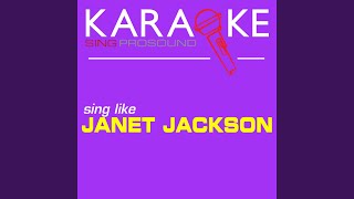 Thats the Way Love Goes In the Style of Janet Jackson Karaoke with Background Vocal [upl. by Ninon]