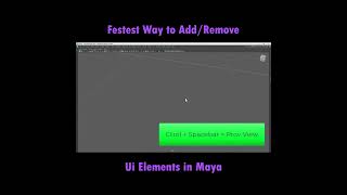 Maximizing Work Area in Maya Fastest Way To Remove or Add Ui Elements in Maya autodesk tutorial [upl. by Fisuoy]