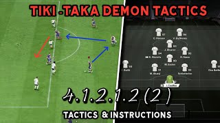 I found THE BEST META 41212 2 Setup GAMECHANGING TIKITaka 41212 2 Tactics amp Instructions [upl. by Haymo]