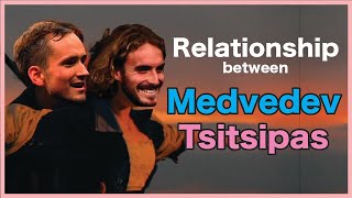 Relationship between Stefanos Tsitsipas and Daniil Medvedev Romantic 🛥️❤️ [upl. by Awhsoj]