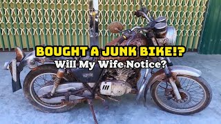 Bought a Junk Motorcycle for 40 – Wifes Reaction [upl. by Lihka]