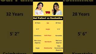 Rashmika Mandhana 🆚 Sai Pallavi Kannada movie South Movie rashmikamandanna saipallavi movies [upl. by Sheepshanks]