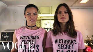 Victoria’s Secret Angels Present Airline Safety with Adriana Lima Alessandra Ambrosio and More [upl. by Ansev]