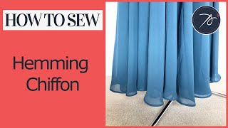 How to Hem a Chiffon Bridesmaid Prom or Formal Layered Dress [upl. by Eselehs390]