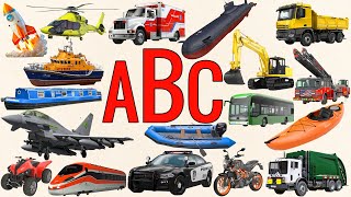 ABC Vehicles for Kids Học Tên Phương Tiện Giao Thông Qua Bảng Chữ Cái Tiếng Anh [upl. by Craw]