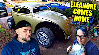 Eleanore Comes Home  ROTTEN OLD CHOP TOP 1956 VW BEETLE  161 [upl. by Isewk857]