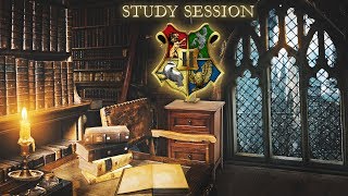 Hogwarts 📚 Study Session ASMR Rainy Window ⚡ Harry Potter Inspired Ambience [upl. by Anirtep]